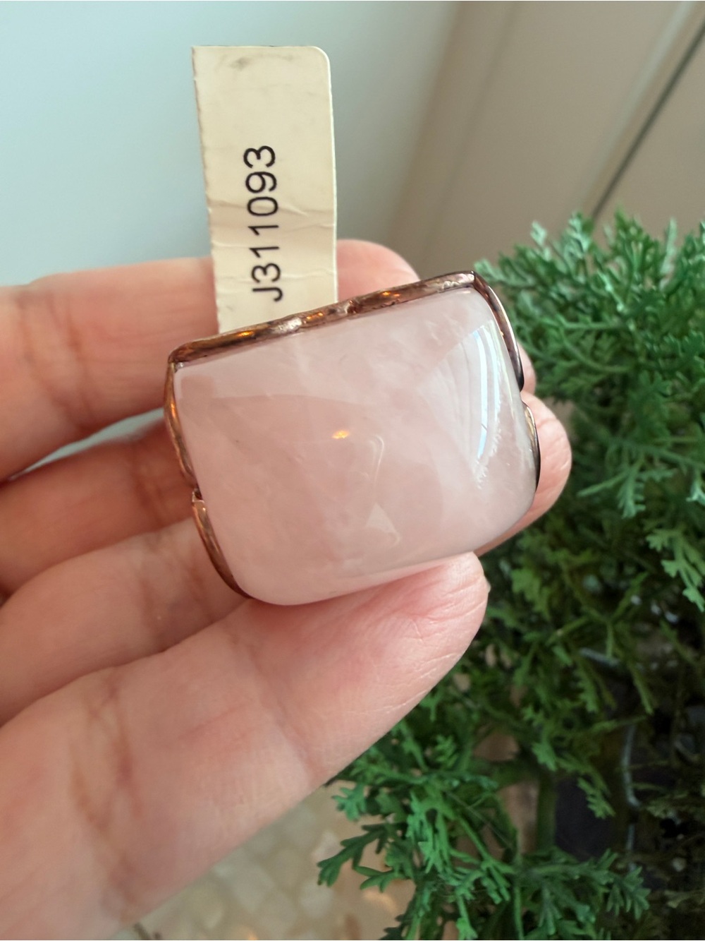 Rose Quartz Size 7 Ring Sterling Silver 925 Stunning
